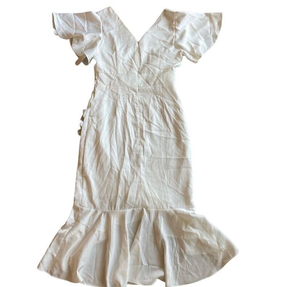 Amy Lynn V-Neck Ruffle Midi Tea Dress Size M NWOT - Picture 10 of 13